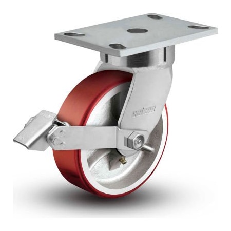 Colson 6 Series Swivel Plate Caster Poly With Brake 6 Dia. 1200 Lb. 6.06289.949.7 BRK1